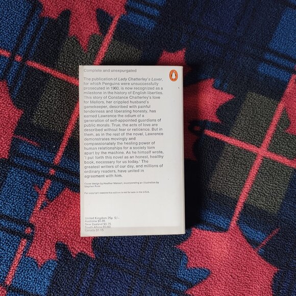 📚 3/$15 or 5/$20 📚 Novel - Lady Chatterley's Lover - Picture 2 of 2